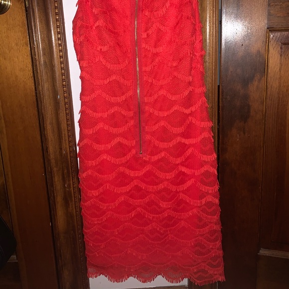 Guess - frilly bright orange dress - Picture 3 of 3